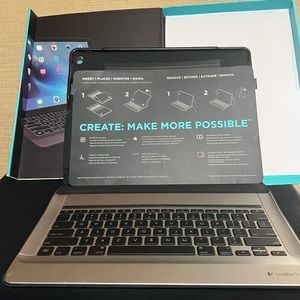 Logitech Wireless Bluetooth backlit Keyboard and case for iPad Pro 12”